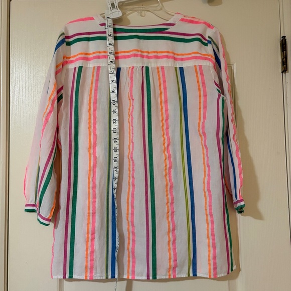Talbots Multicolor Striped Tunic Top - Picture 6 of 9